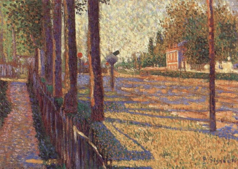 Paul Signac The Railway at Bois-Colombes Germany oil painting art
